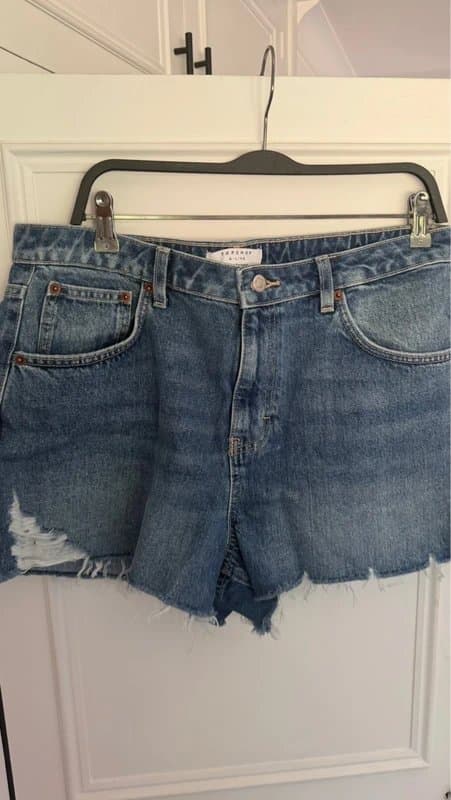 Topshop topshop blue denim shorts