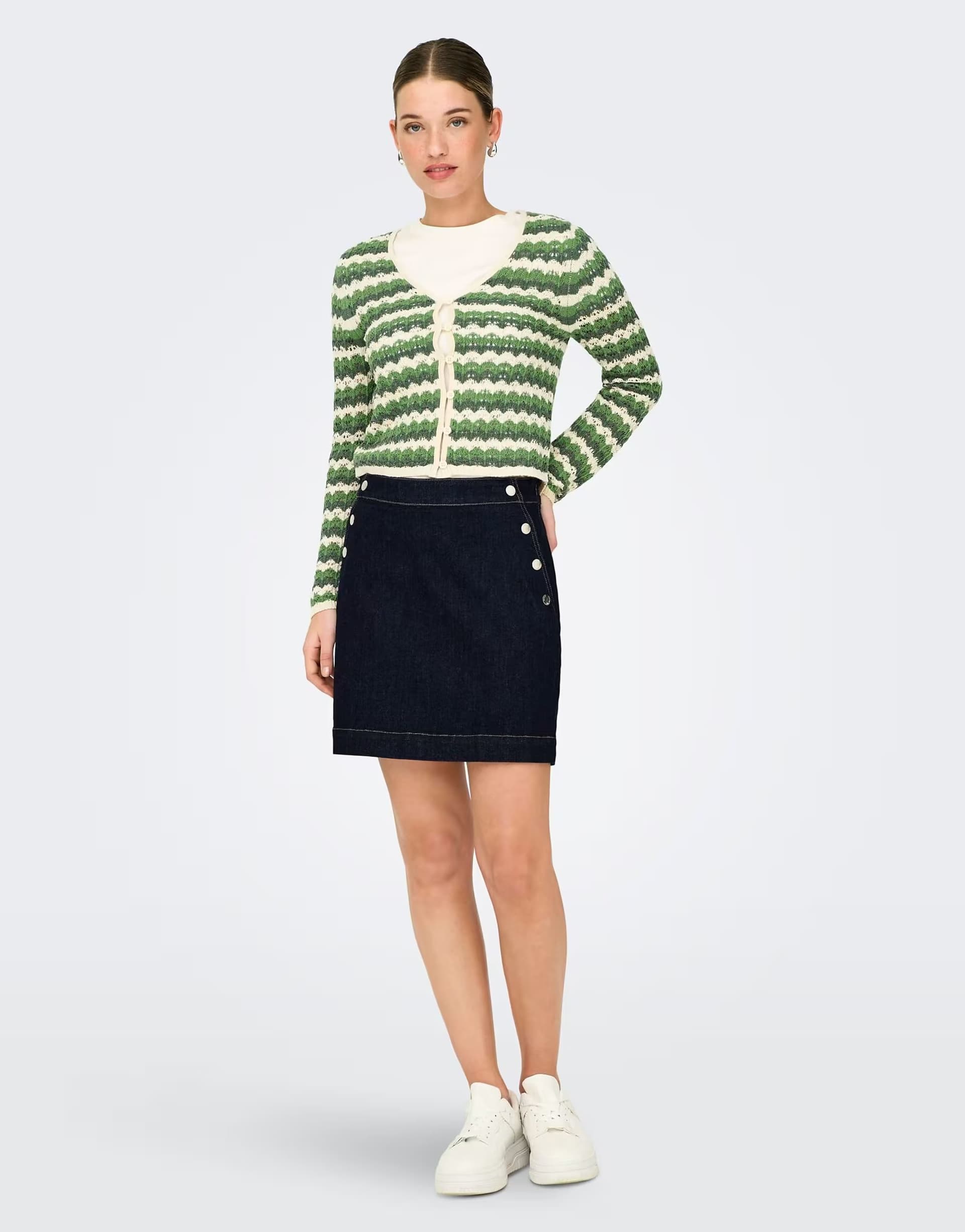 ASOS ONLY Denim skirt in dark blue denim