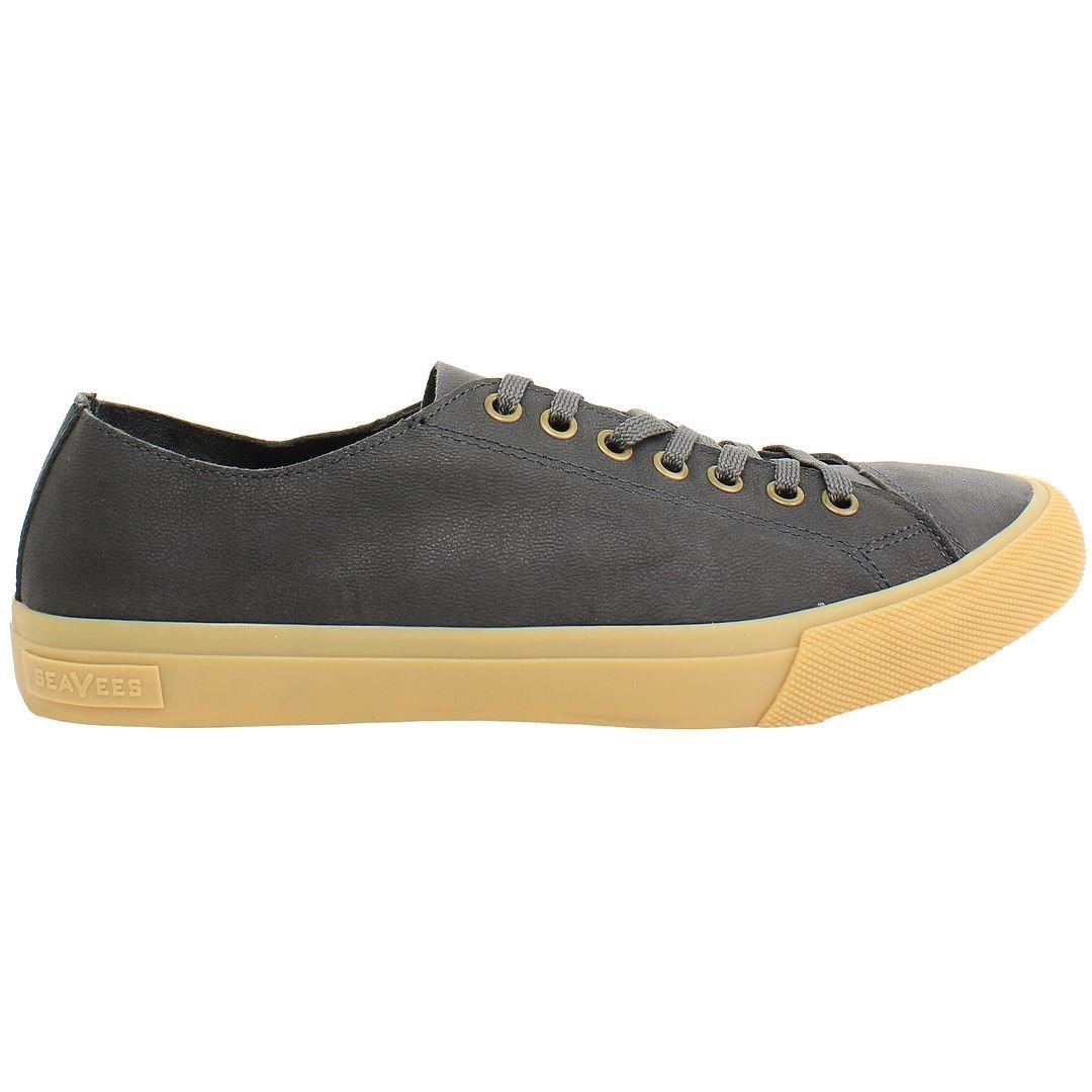 Seavees Seavees Men's Army Issue Low Lace-Up Black Smooth Leather Shoes - 1