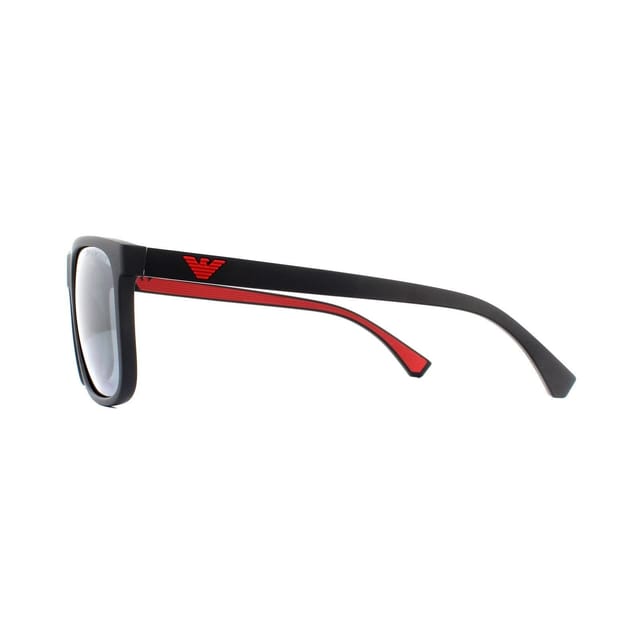 Emporio Armani Emporio Armani Men's Square Matte Black Light Grey Mirror Black 4129 Sunglasses - 3