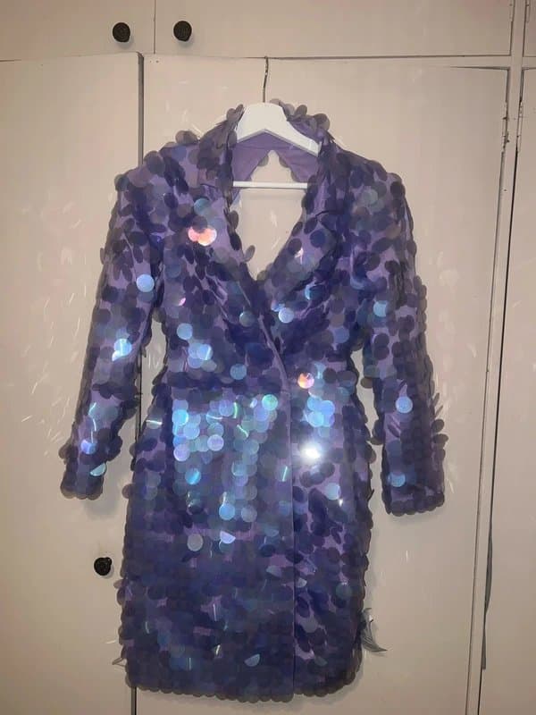 ASOS ASOS luxe large sequin purple backless dress