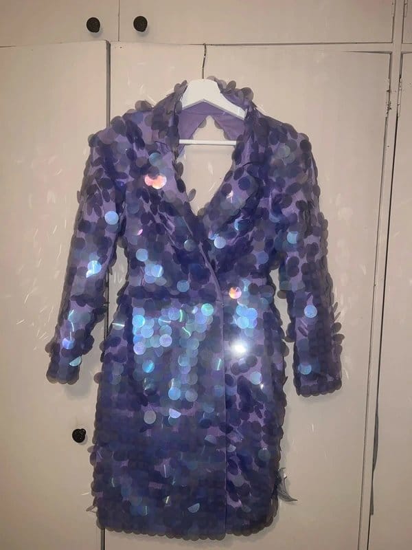 ASOS ASOS luxe large sequin purple backless dress - 1