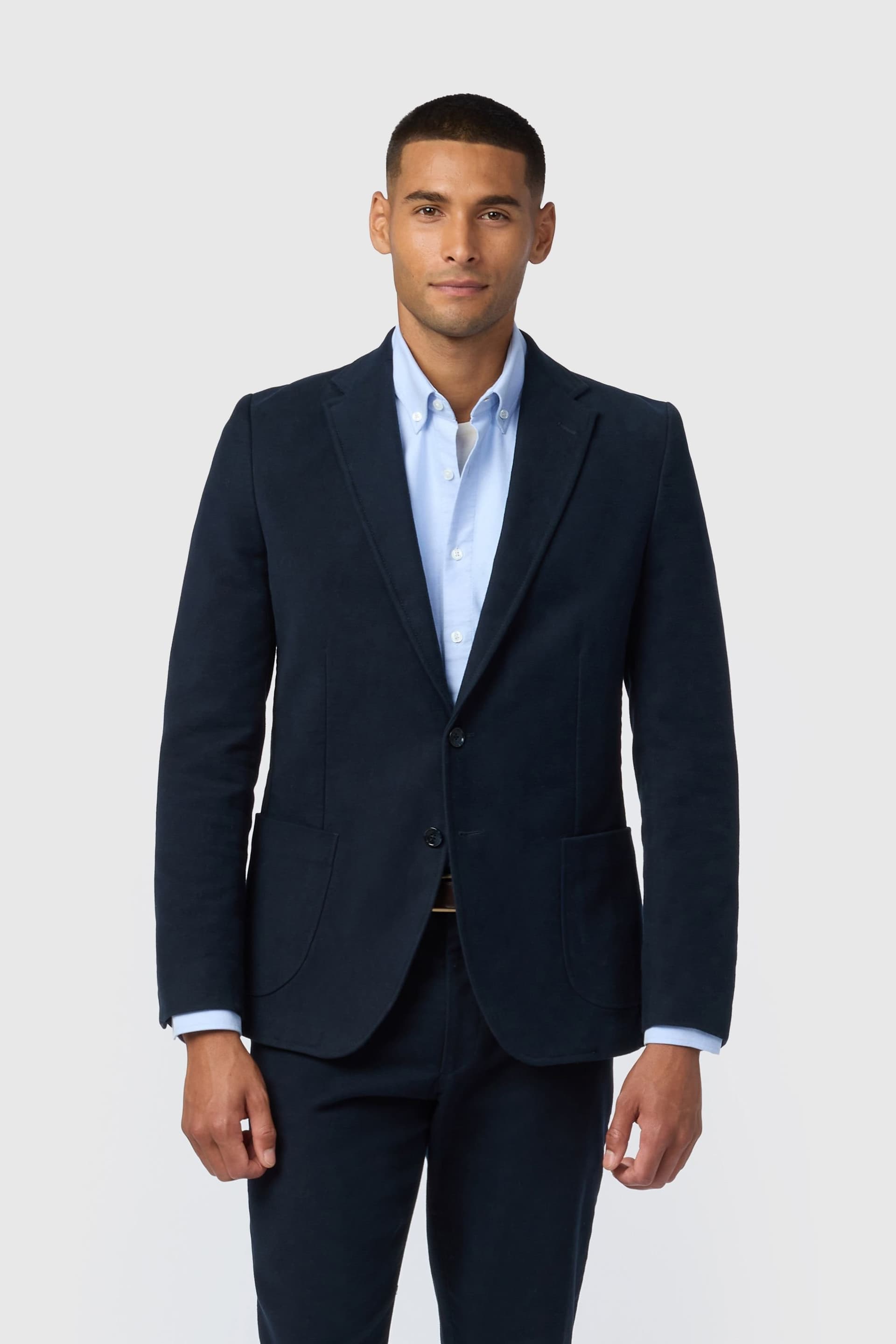 Melka Melka Navy Moleskin Blazer for Men
