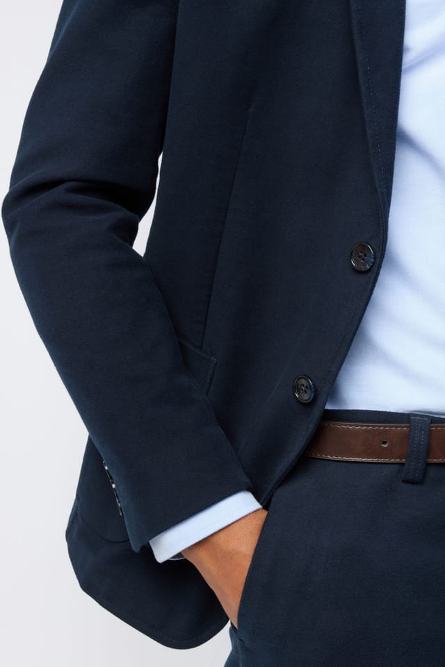 Melka Melka Men's Moleskin Blazer in Navy - 3