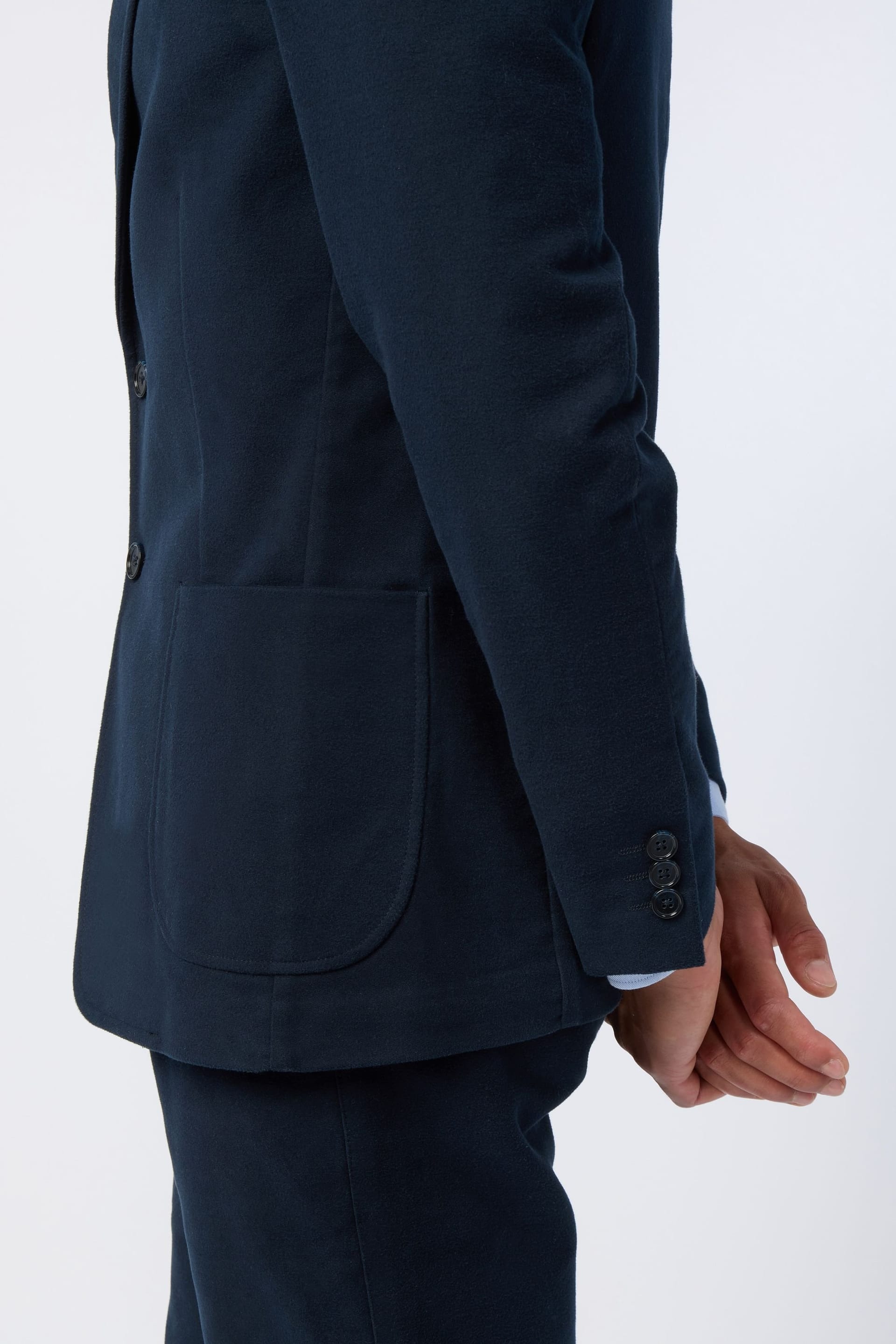 Melka Melka Men's Moleskin Blazer in Navy - 4