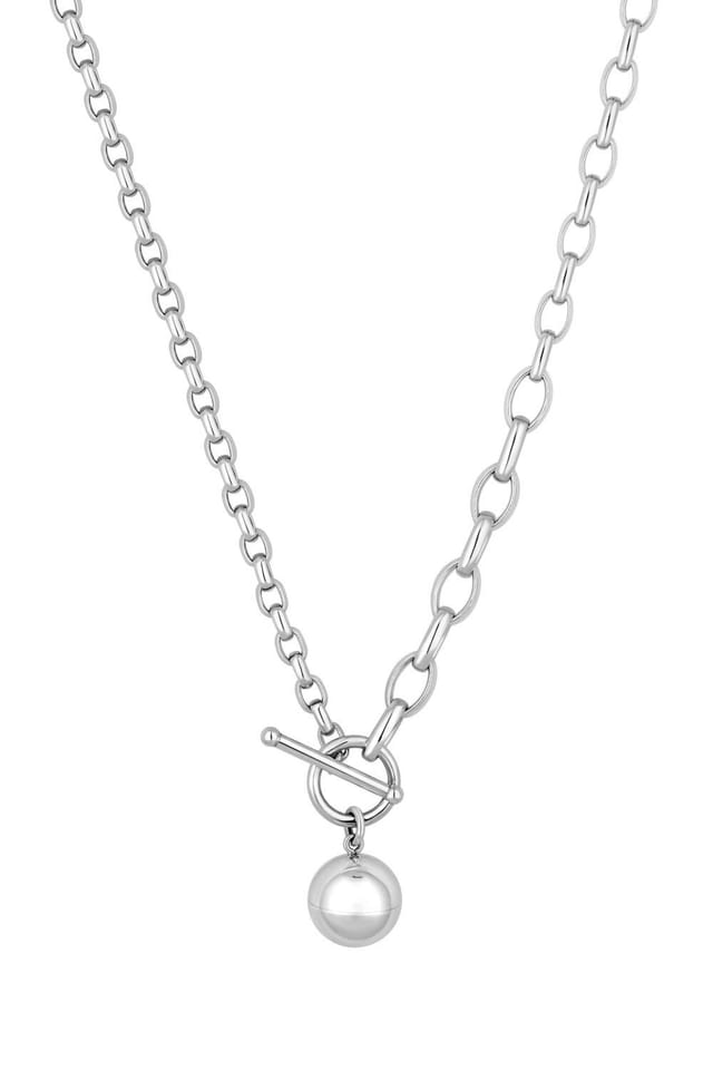 Simply Silver Simply Silver Women's Sterling Silver 925 Polished Orb Necklace - 2