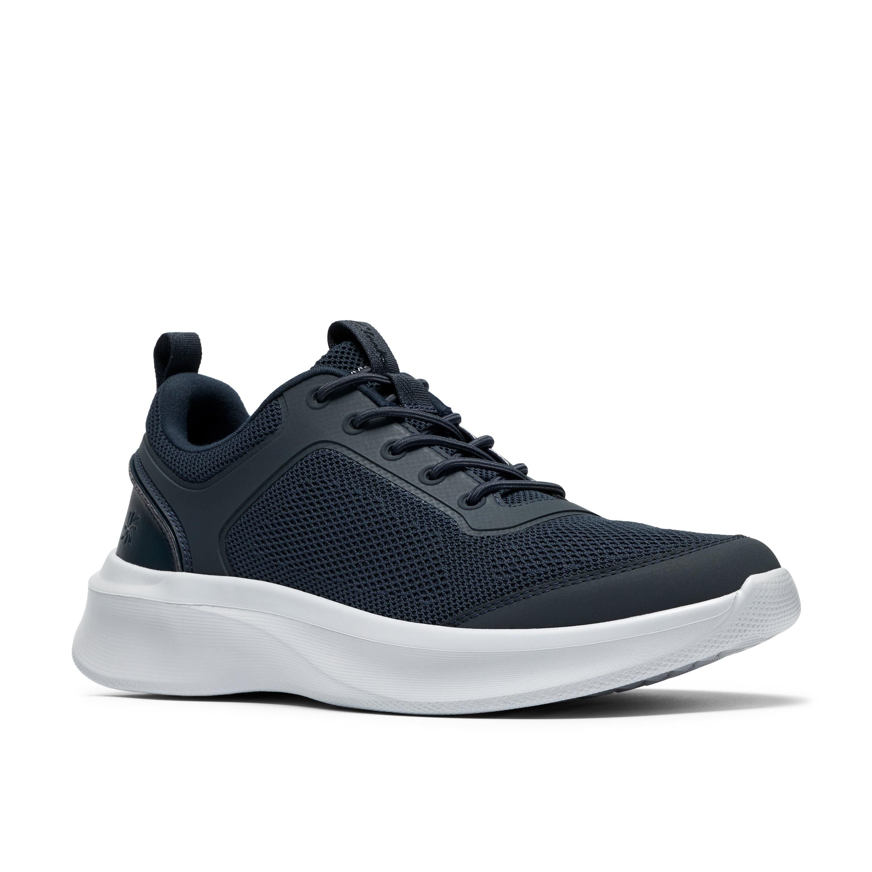 Clarks Clarks Men's Solevana Sport Navy Trainers, Lace Up in Blue - 4