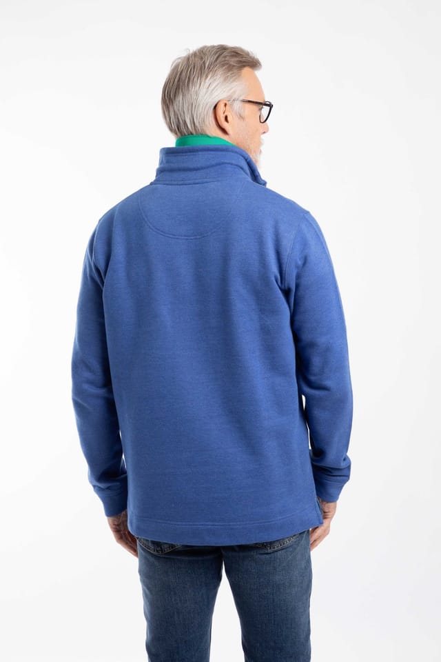 Weird Fish Weird Fish Men's Brampton 1/4 Zip Sweatshirt in Blue - 3