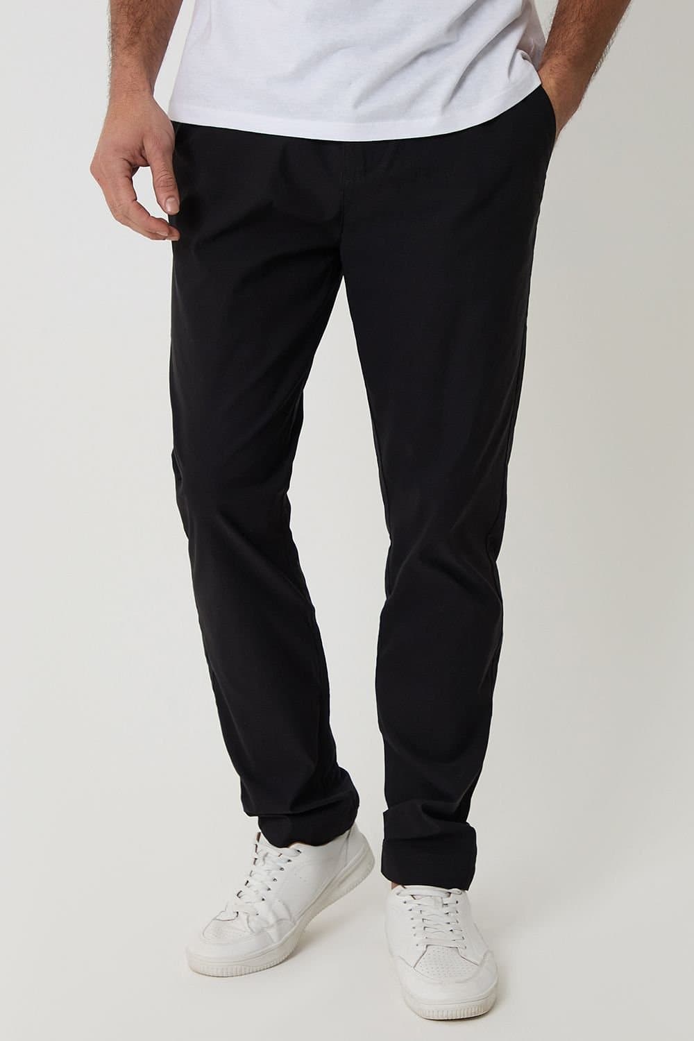 Threadbare Threadbare Men's Slim Fit Stretch Trousers in Black