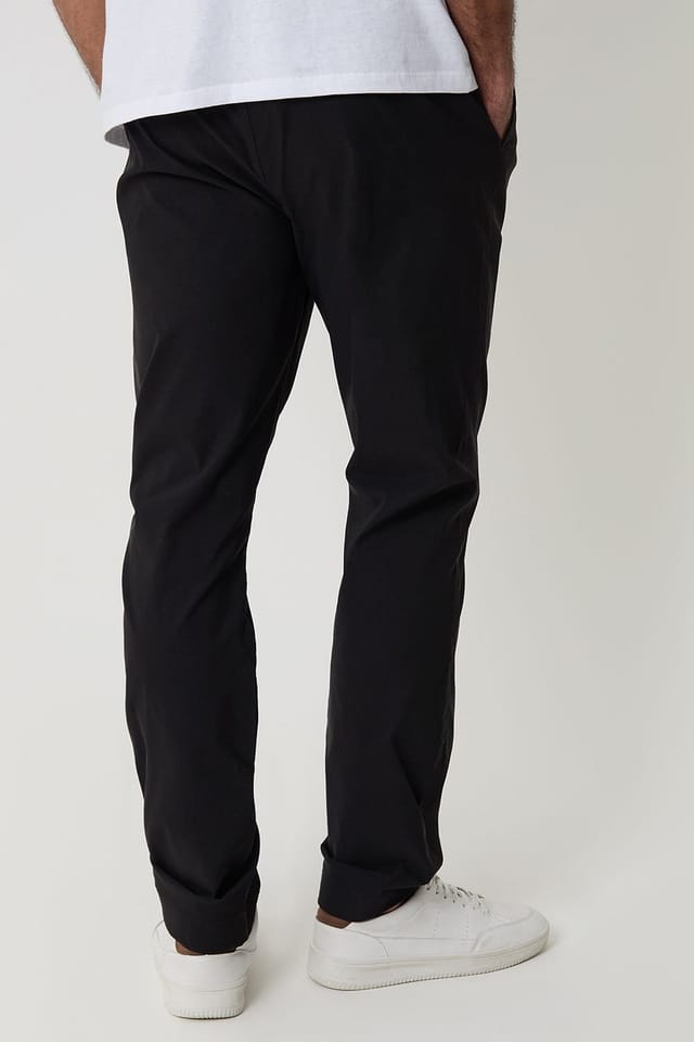 Threadbare Threadbare Men's Slim Fit Stretch Trousers in Black - 2