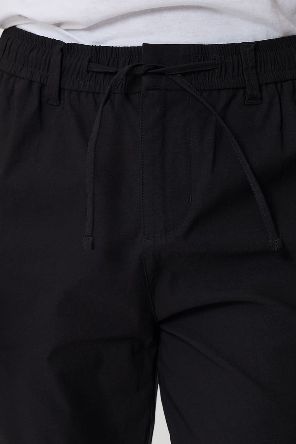 Threadbare Threadbare Men's Slim Fit Stretch Trousers in Black - 4