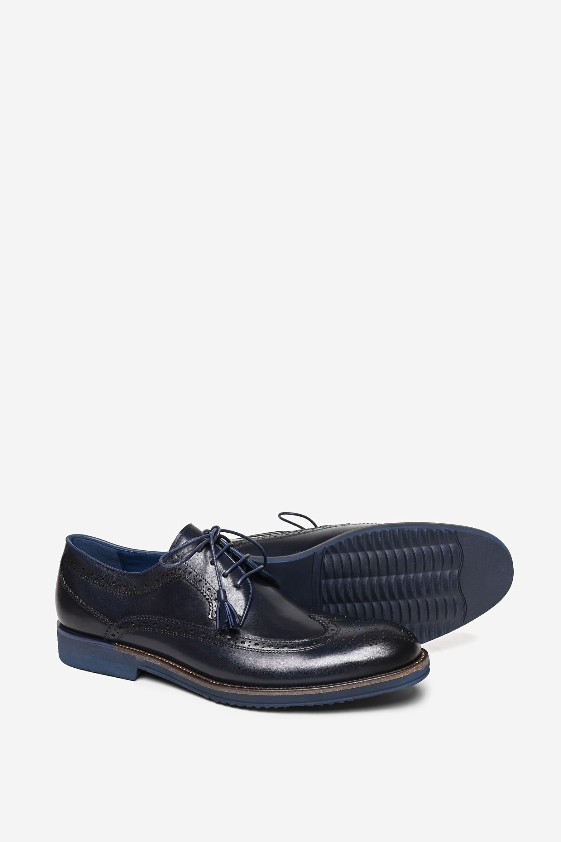 Alexander Pace Alexander Pace Men's 'Johnsons' Dark Navy Leather Brogue Shoe