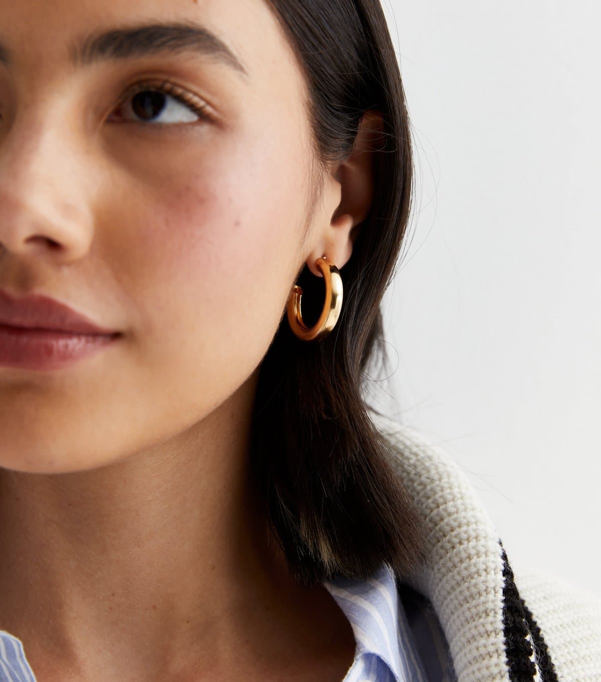 New Look 18ct Gold Plated Hoop Earrings New Look