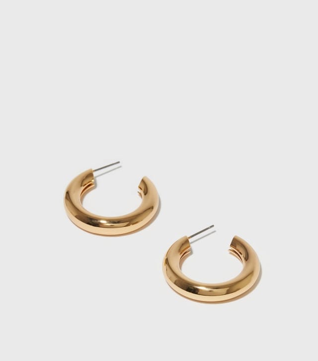 New Look 18ct Gold Plated Hoop Earrings New Look - 3