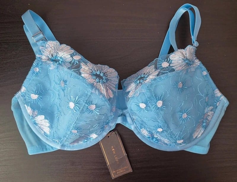 New Look New Look Blue Lace Floral Bra – 34DD – New With Tags - 1