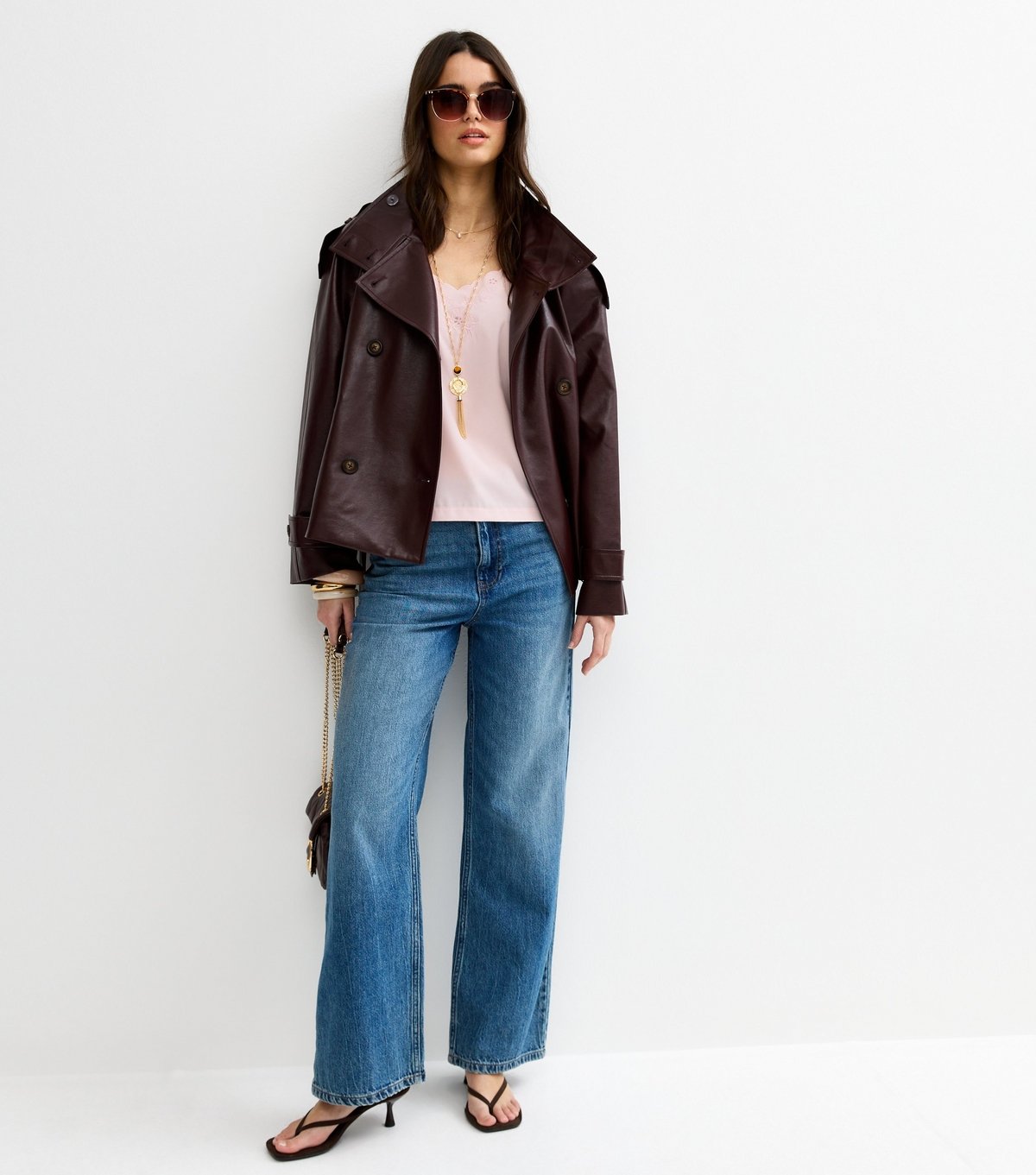 New Look Women's Pale Pink Embroidered Strappy Cami Top New Look - 3