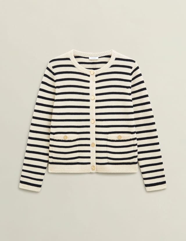 Hobbs London Hobbs London Women's Simona Knitted Jacket in Cream - 2