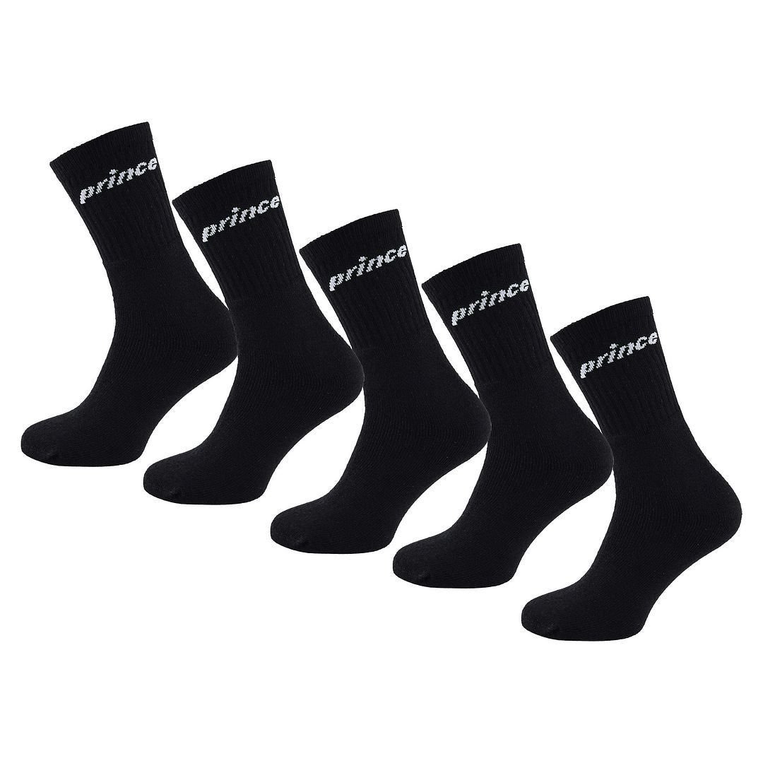 Prince Prince Men's Tennis 5-Pack Black Socks - 2