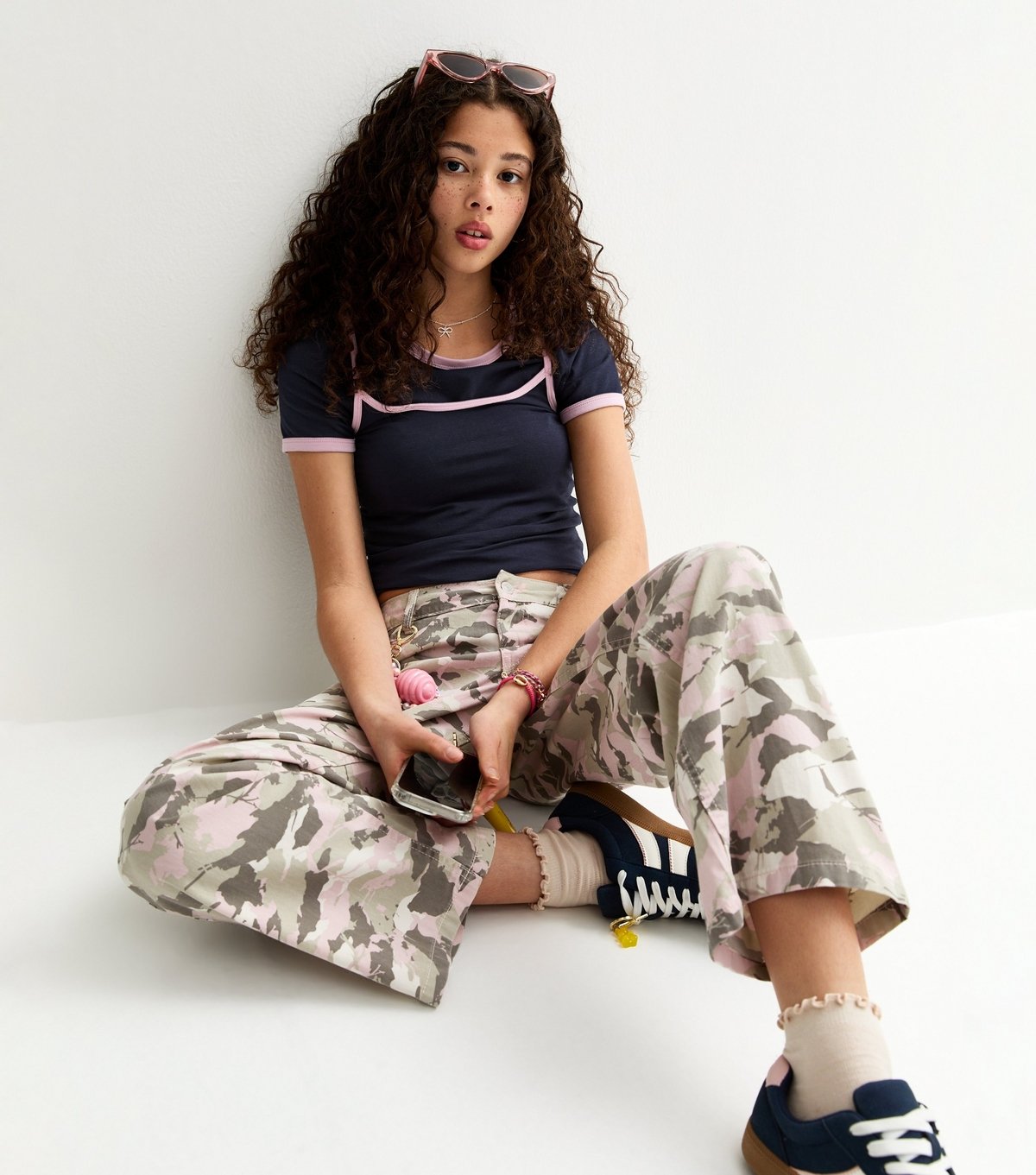 New Look Girls' Navy Jersey Scoop Neck Cami Top New Look - 3