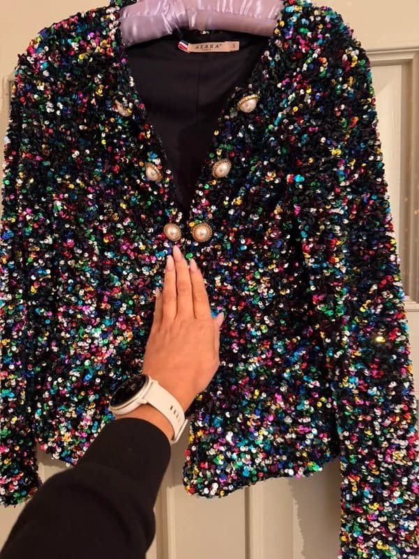 Azara Multi colour sequin blazer