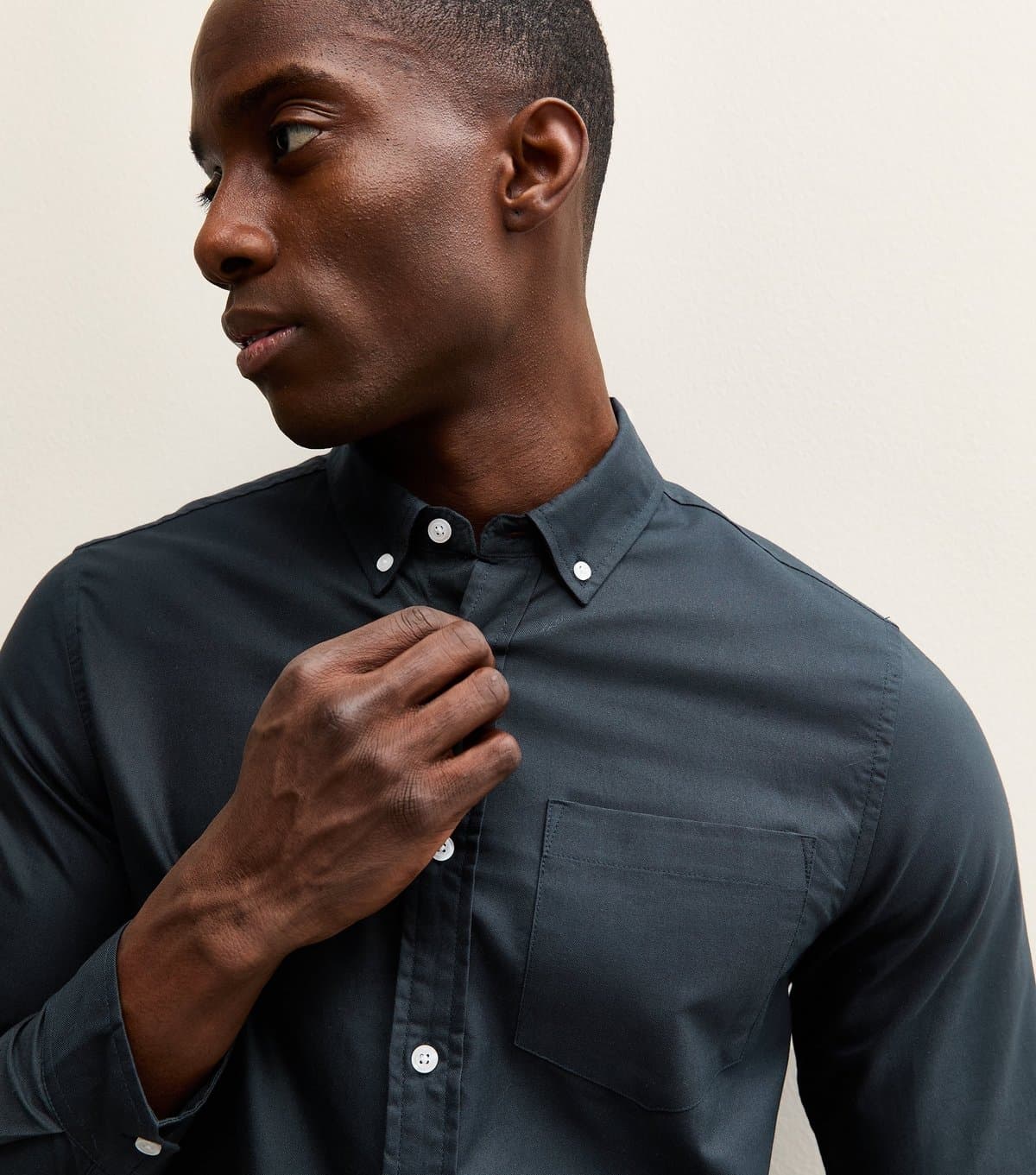 New Look Men's Navy Regular Oxford Shirt New Look