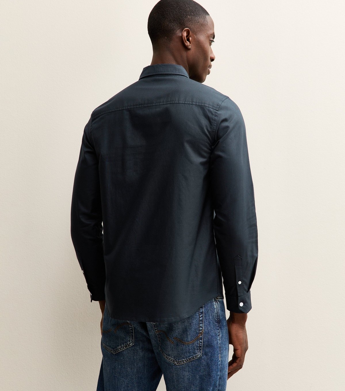 New Look Men's Navy Regular Oxford Shirt New Look - 4