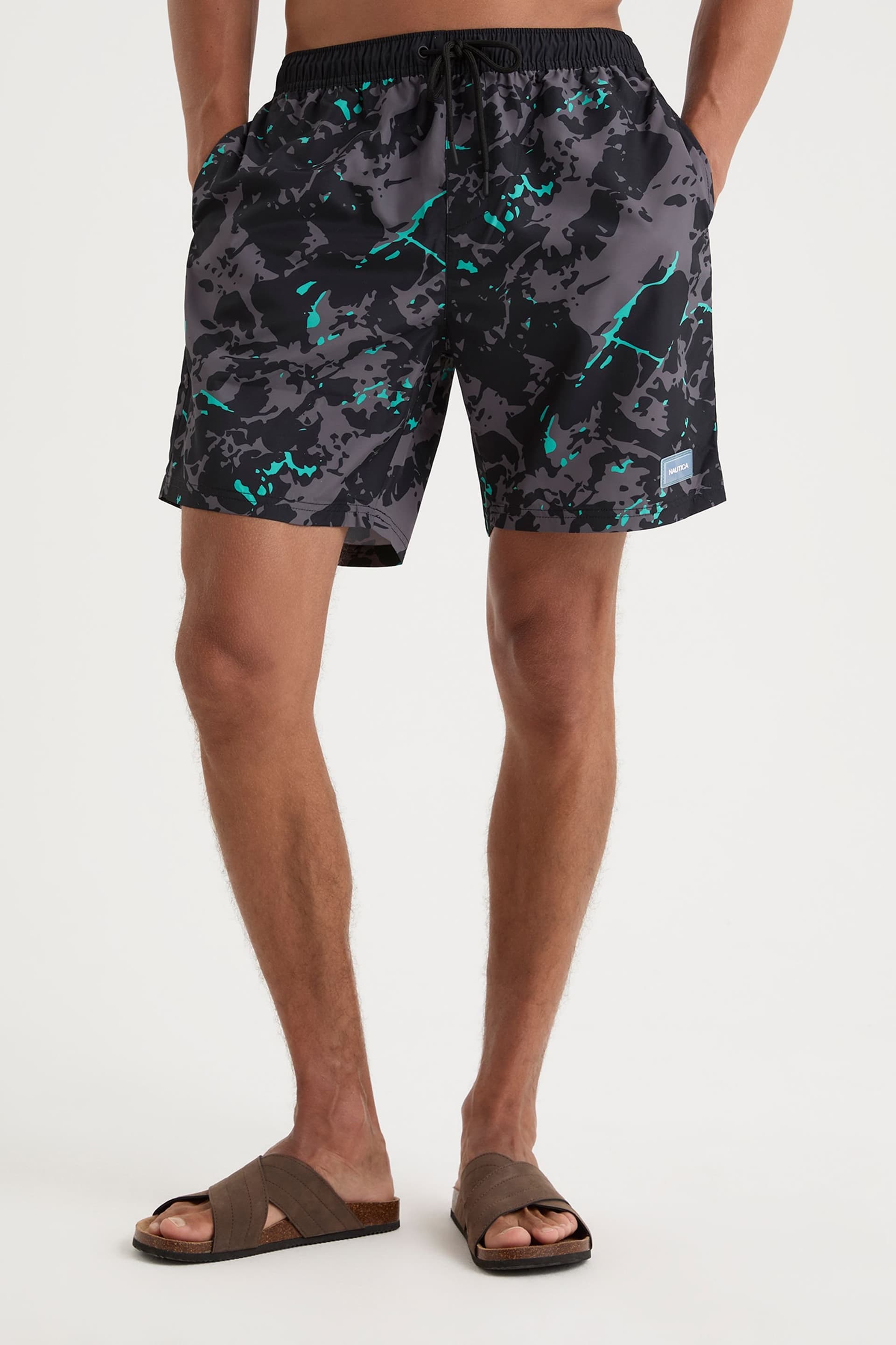 Nautica Nautica Men's Gartley 7" Swim Short in Black