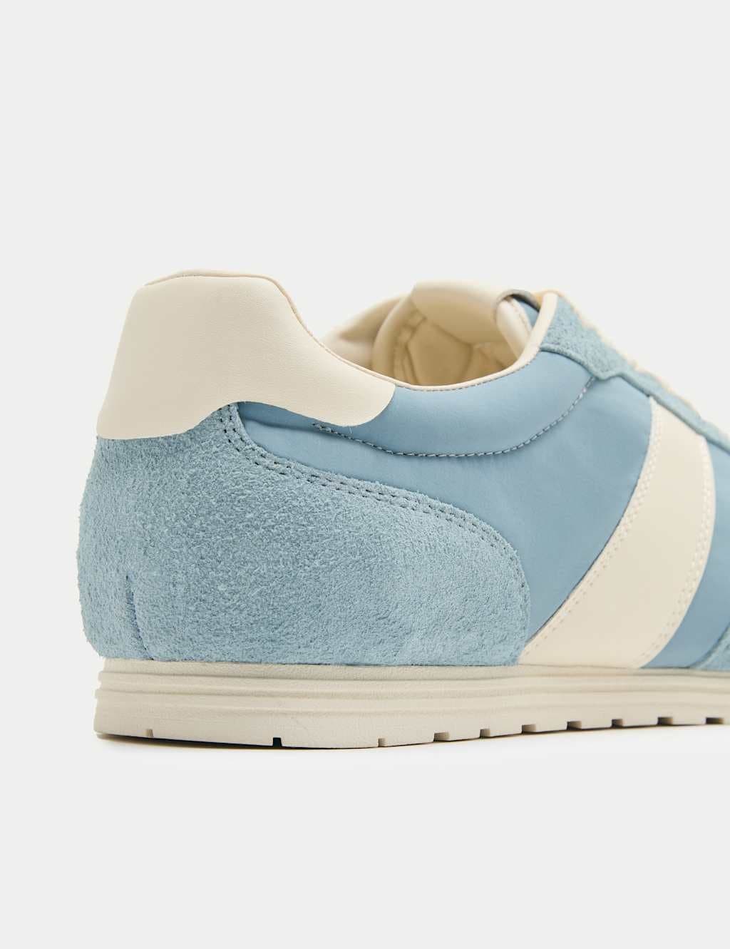 Marks & Spencer M&S Leather Mix Runner Trainers in Blue