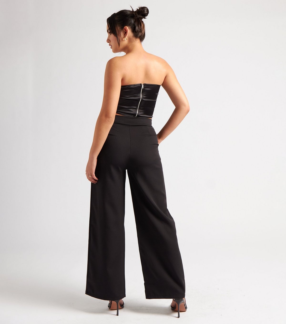 Urban Bliss Women's Black Satin Corset Top Urban Bliss New Look - 4