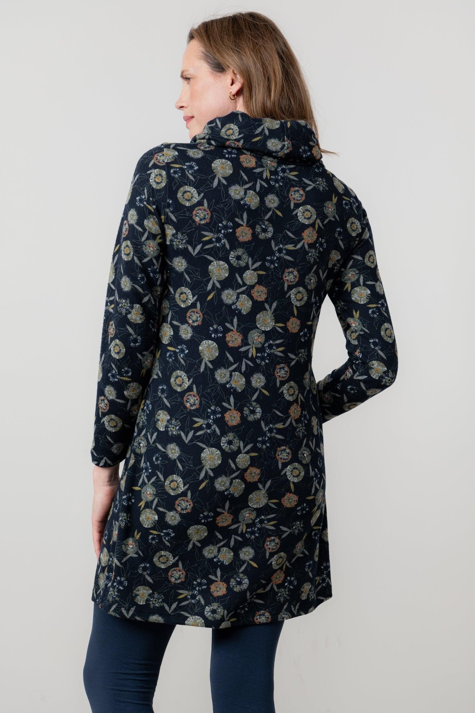 Lily & Me Lily & Me Women's Winkleigh Long Sleeve Soft Brushed knit Cowl neck Tunic in Navy - 4