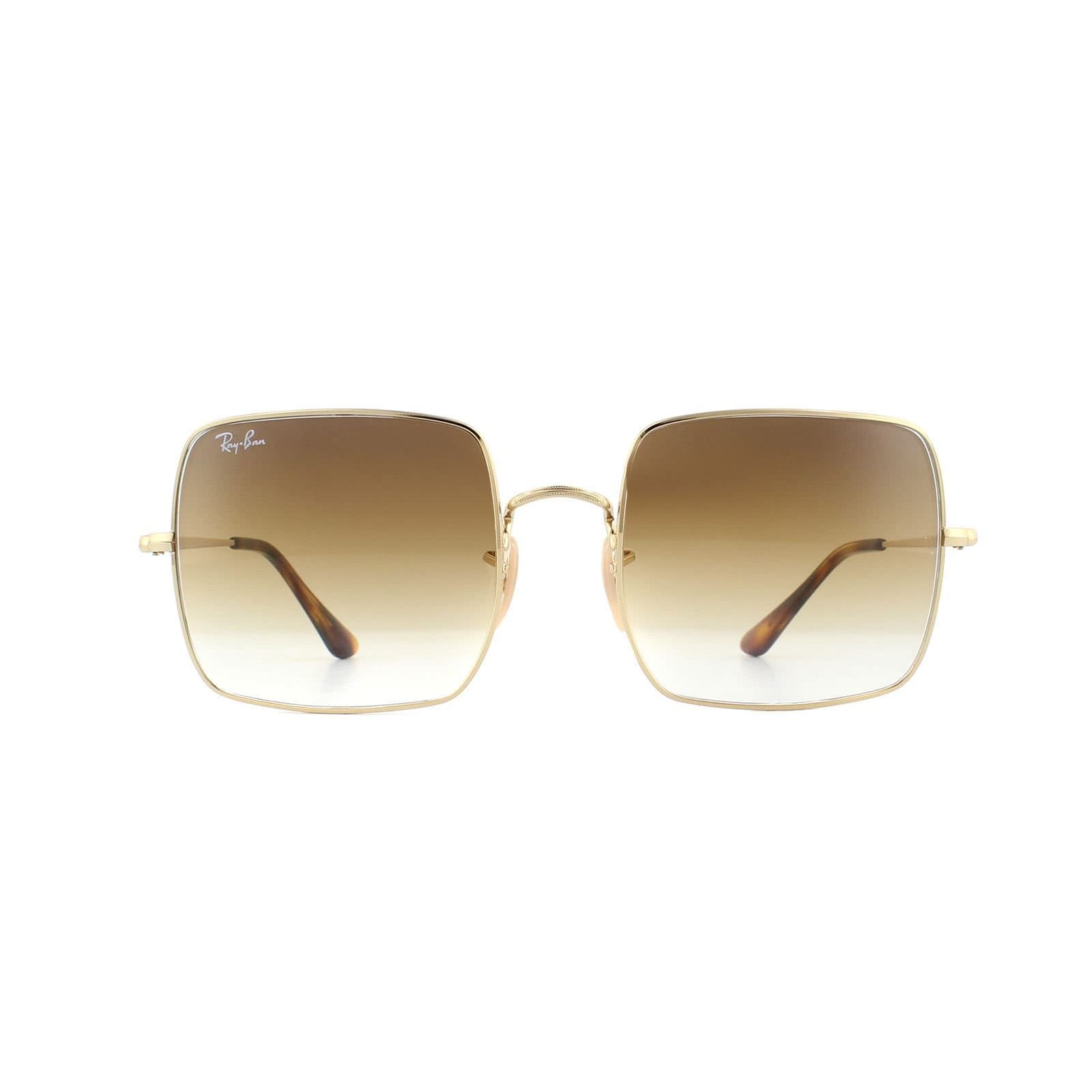 Ray-Ban Ray-Ban Women's Square Gold Light Brown Gradient Square RB1971 Sunglasses