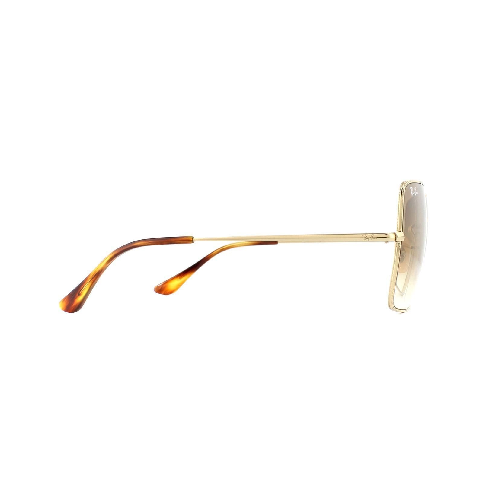 Ray-Ban Ray-Ban Women's Square Gold Light Brown Gradient Square RB1971 Sunglasses - 4