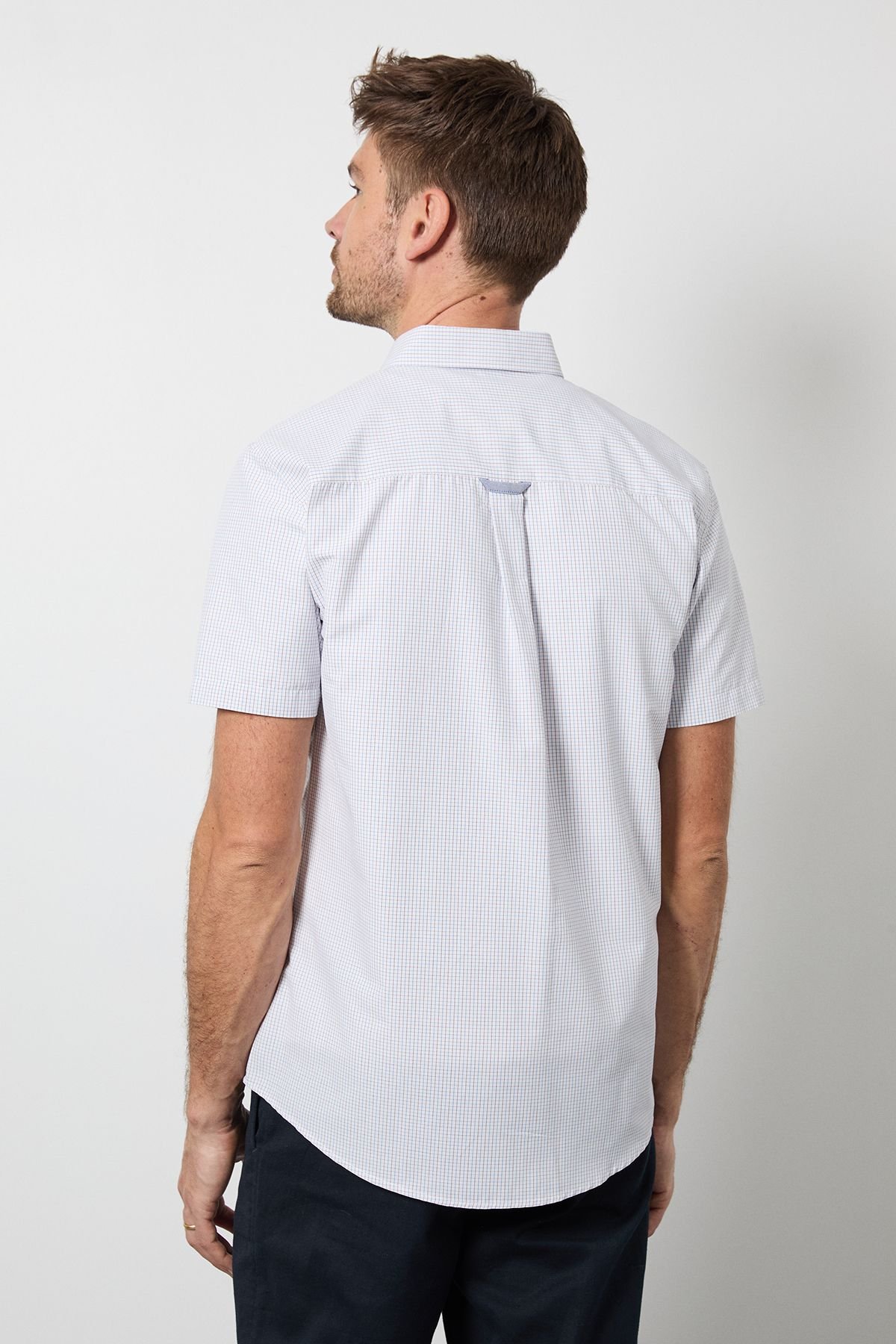 Maine Maine Men's White Green Heritage Check Short Sleeve - 3