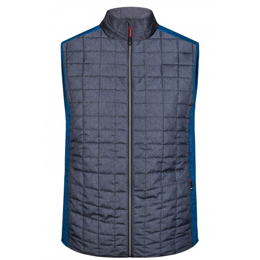 James and Nicholson James and Nicholson Men's Knitted Hybrid Gilet in Royal