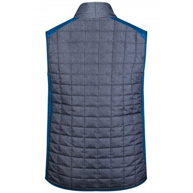 James and Nicholson James and Nicholson Men's Knitted Hybrid Gilet in Royal - 2