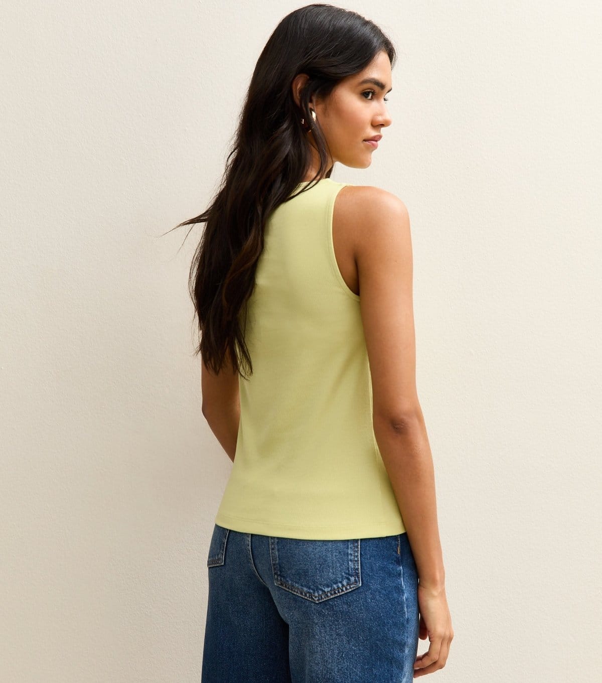 New Look Women's Light Green Button Through Tank Top New Look - 4