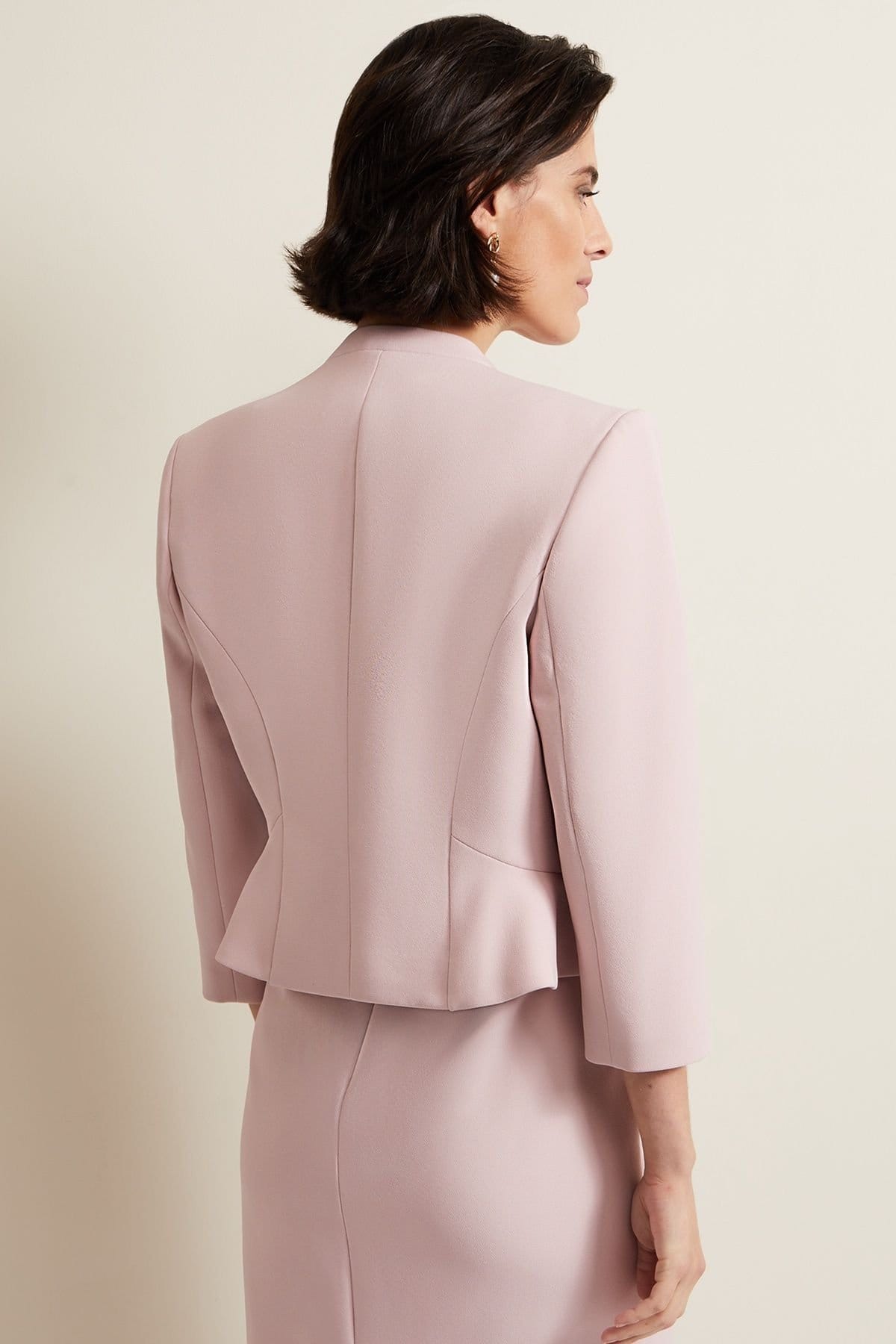 Phase Eight Phase Eight Women's Daisy Peplum Jacket in Dusty Pink - 4