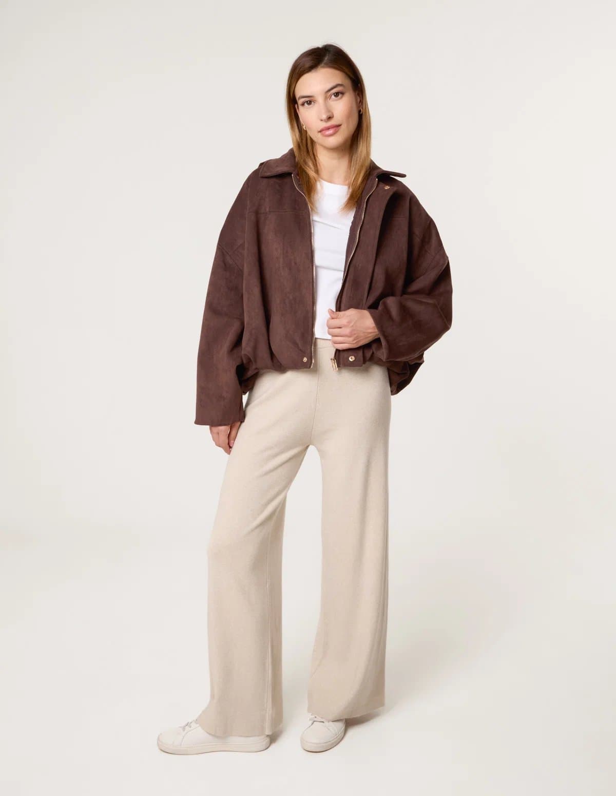 Blue Vanilla Knitted Wide Leg Trousers