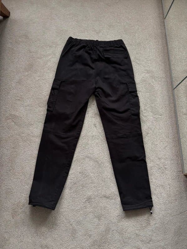 Bershka Black Straight Leg Cargo Pants