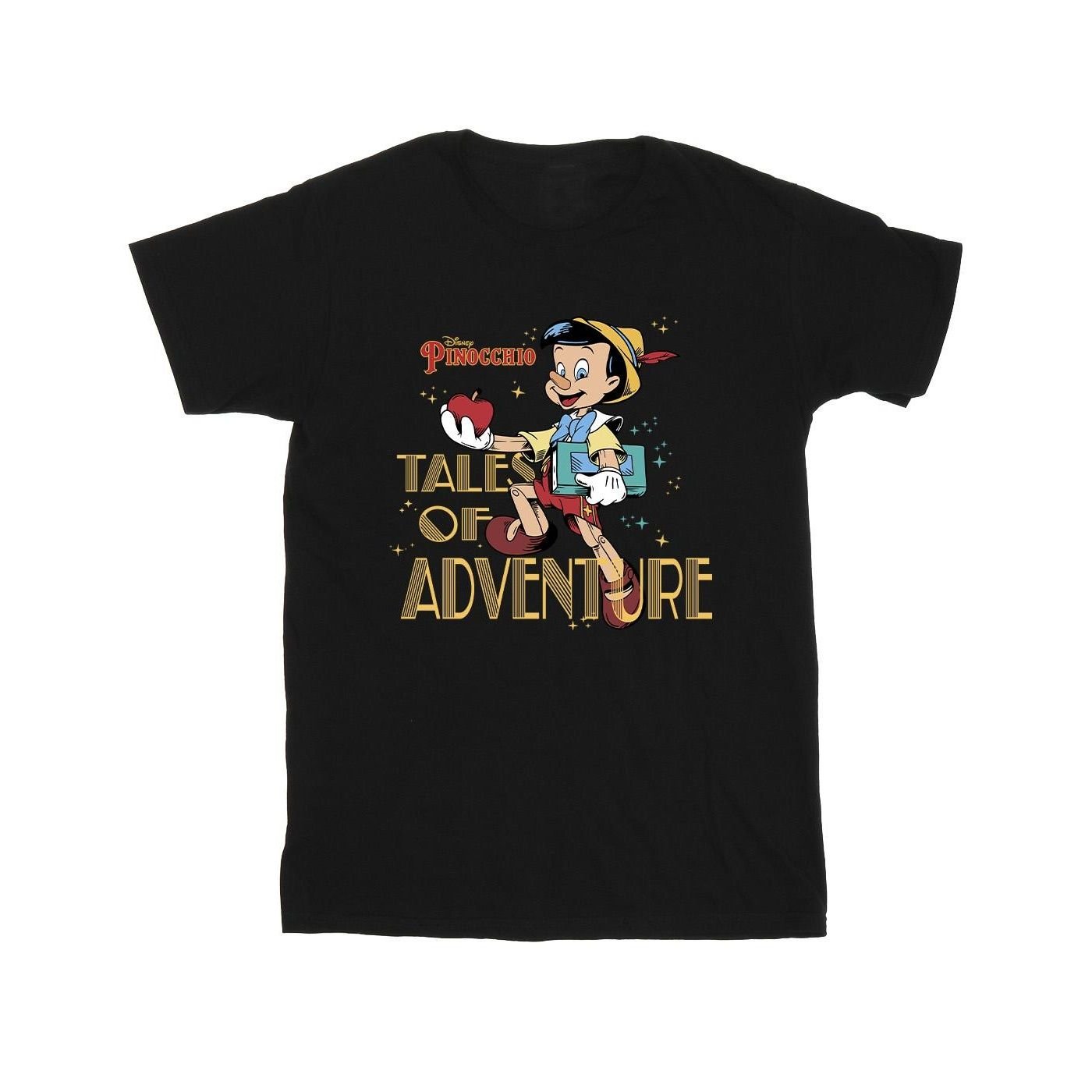 Pinocchio Pinocchio Men's Tales Of Adventure Cotton T-Shirt in Black - 4