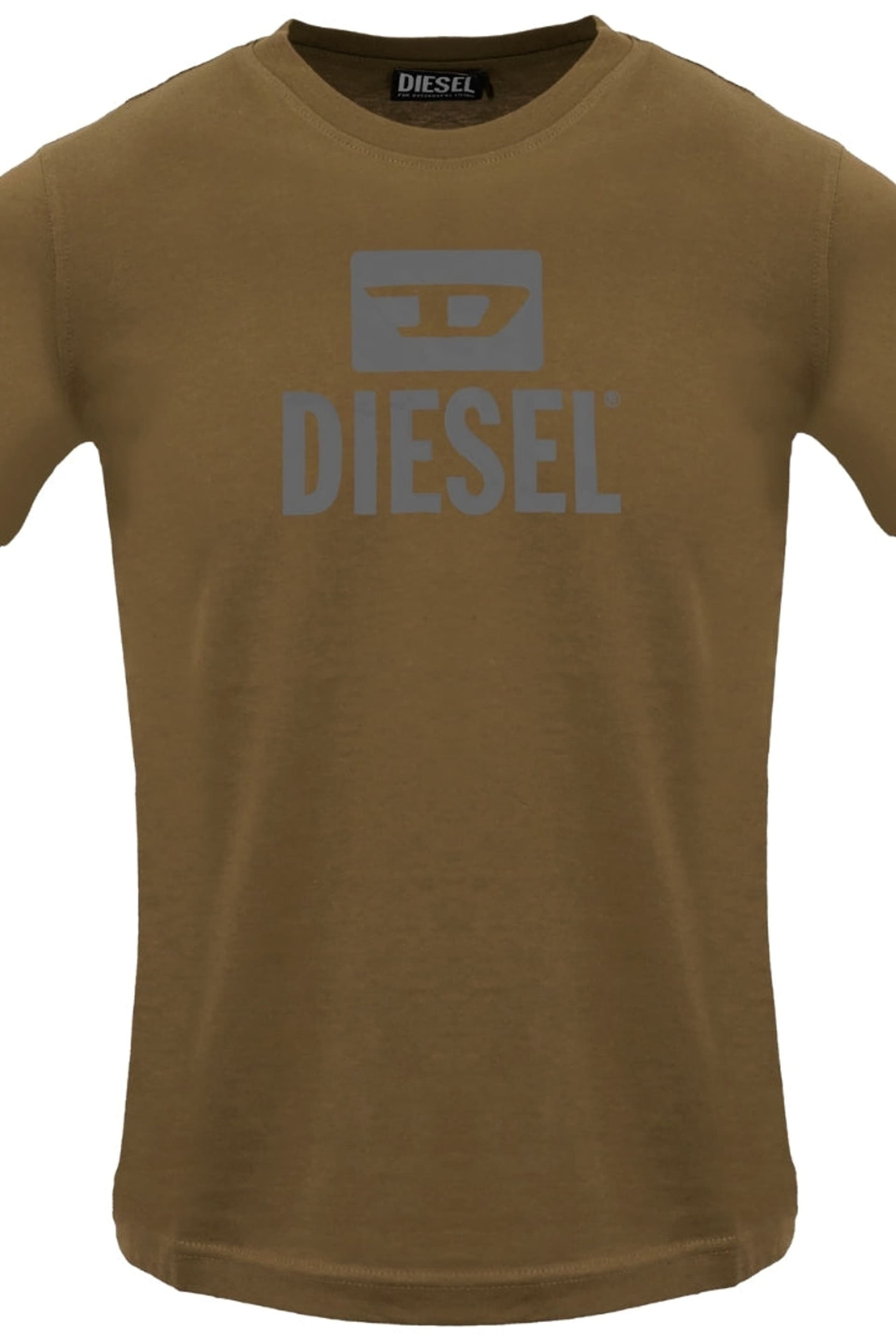 Diesel Diesel Men's Coffee Liqueur Short Sleeve Crew T-shirt in Khaki