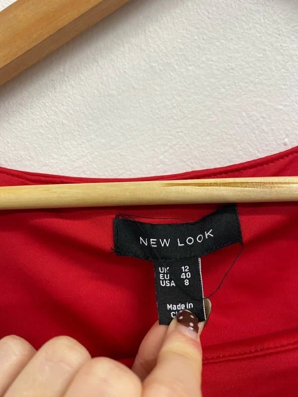 New Look Gorgeous duo of casual bodysuit & too by new look red black UK 12 #1 PT503