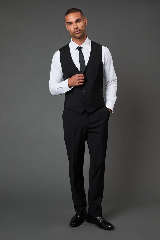 Burton Burton Men's Black Essential Waistcoat - 2