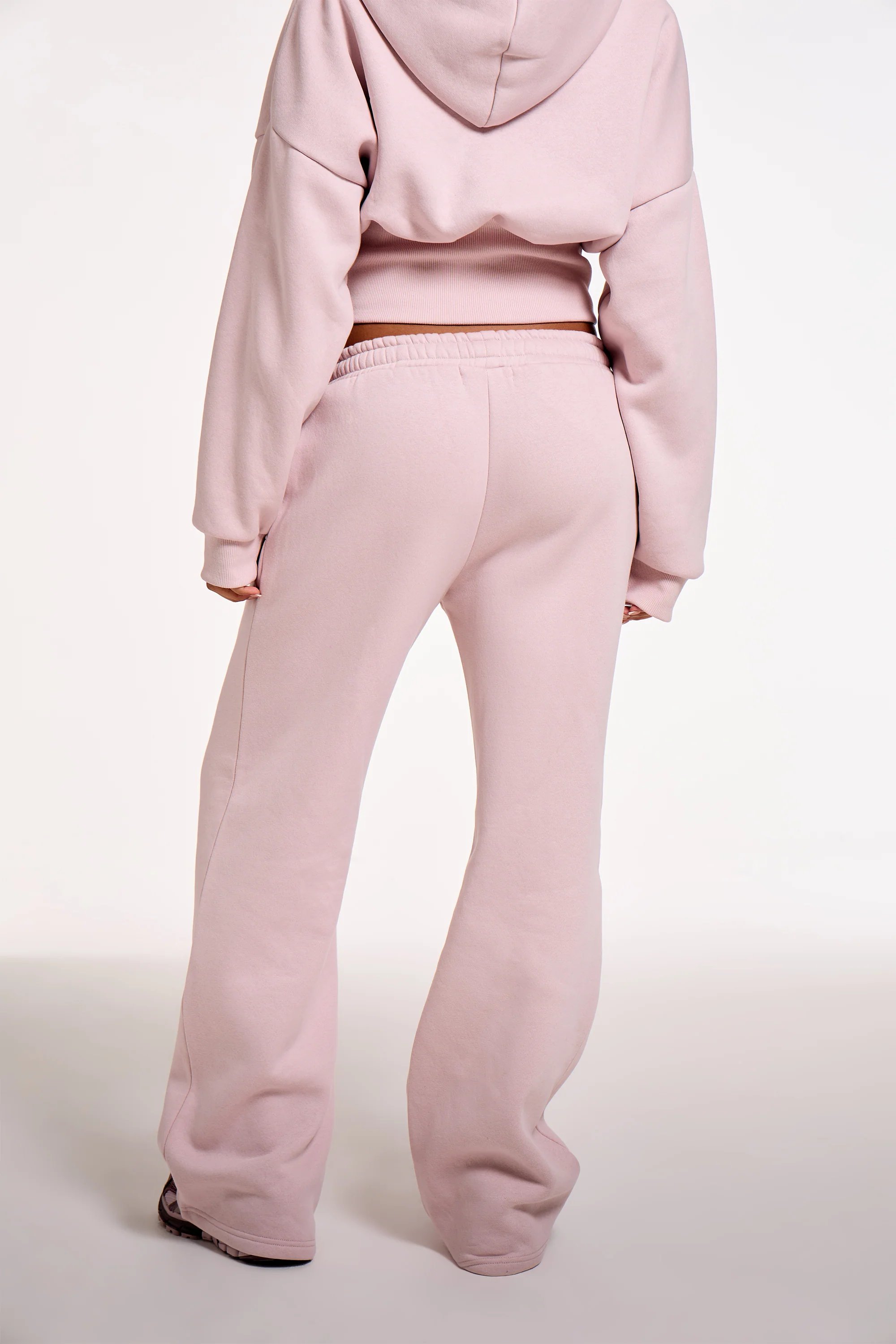 Kaiia Kaiia Chrome Logo Wide Leg Joggers Pale Dusty Lilac - 4