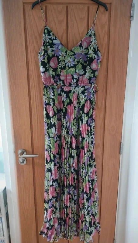 ASOS Asos Floral Chiffon Pleated Cami Dress