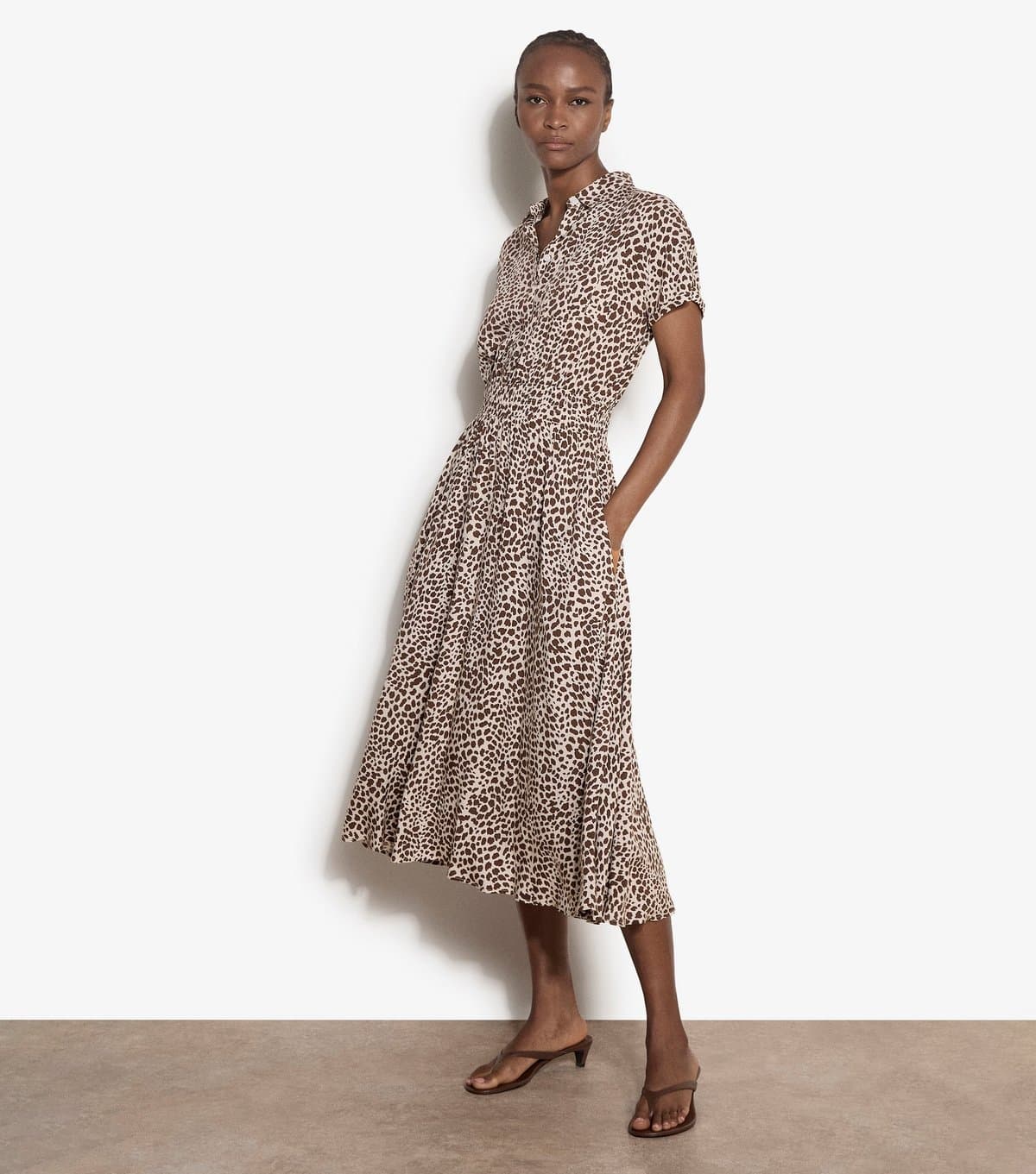 Apricot Women's Stone Animal Print Shirt Dress Apricot New Look