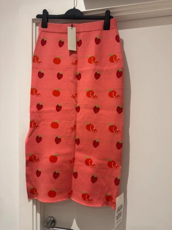 Never Fully Dressed Never Fully Dressed Strawberry Knitted Skirt