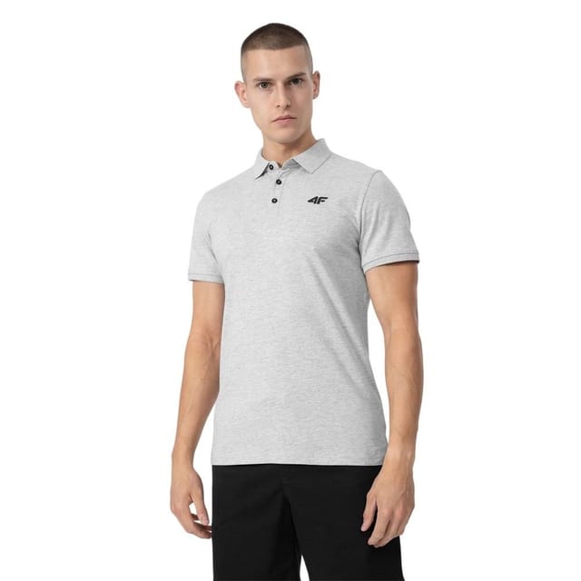 4F 4F Men's H4L22 TSM355 Polo Shirt in Grey - 3