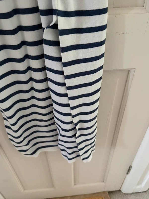 ASOS Design ASOS knitted white and navy stripe dress uk18