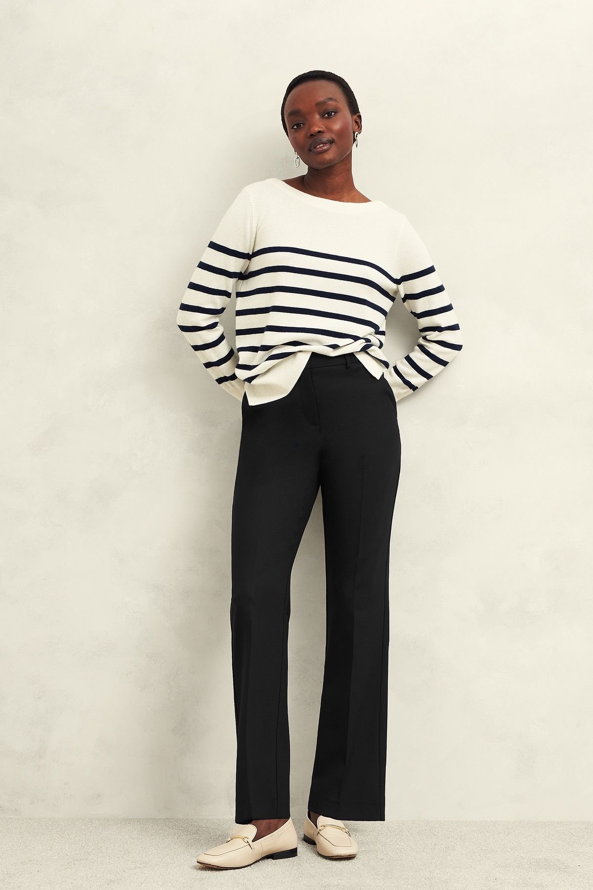 Hobbs London Hobbs London Women's Gerrie Straight Trousers in True Black - 3